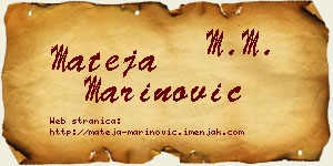 Mateja Marinović vizit kartica